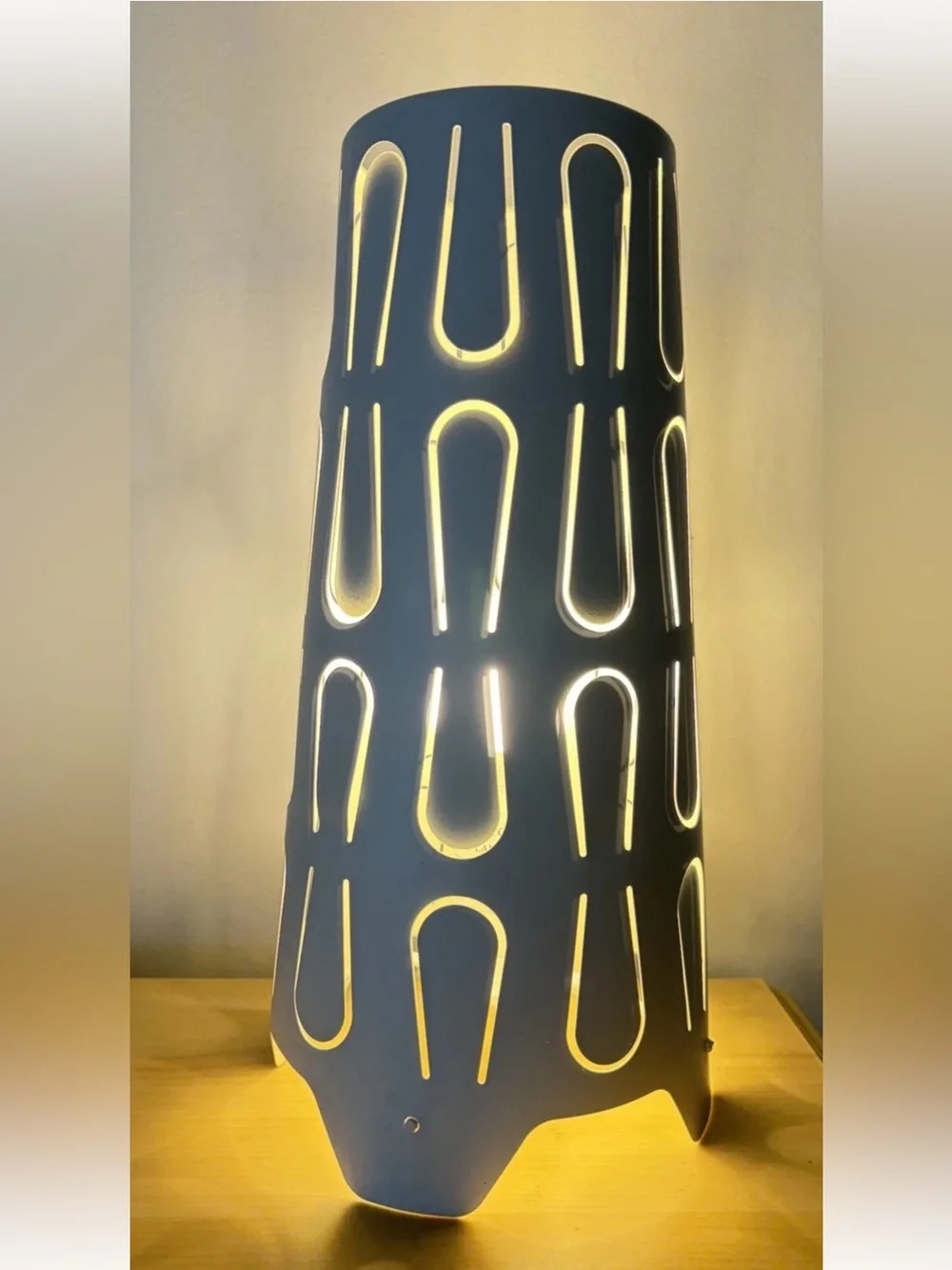 90s IKEA KAJUTA Lamp David Wahl Design White Adjustable Cutout Metal 12